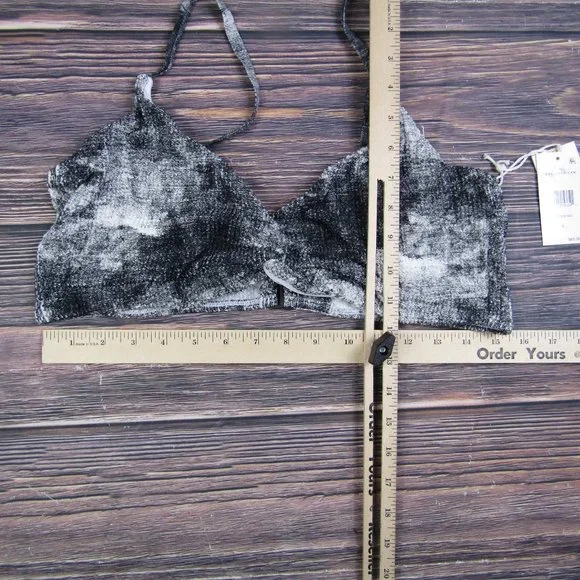 Good American NEW 3XL Size 6 Gray Tie Dye Always Fits Twist Bikini Top Swim - Picture 3 of 7